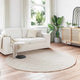 Vidaxl nep konijnenbont tapijt olite beige ø 160 cm polyester