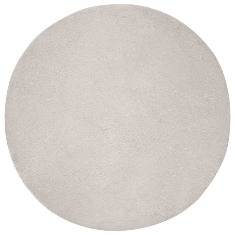 Afbeelding laden in galerijviewer, Vidaxl nep konijnenbont tapijt olite beige ø 160 cm polyester
