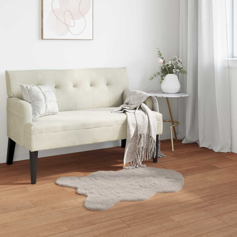 Afbeelding laden in galerijviewer, Vidaxl antislip vloerkleed van imitatie konijnenbont olite beige
