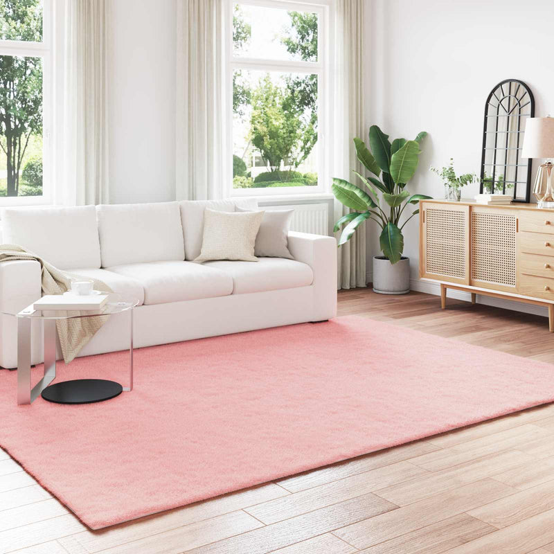 Afbeelding laden in galerijviewer, Vidaxl antislip vloerkleed van imitatie konijnenbont olite roze
