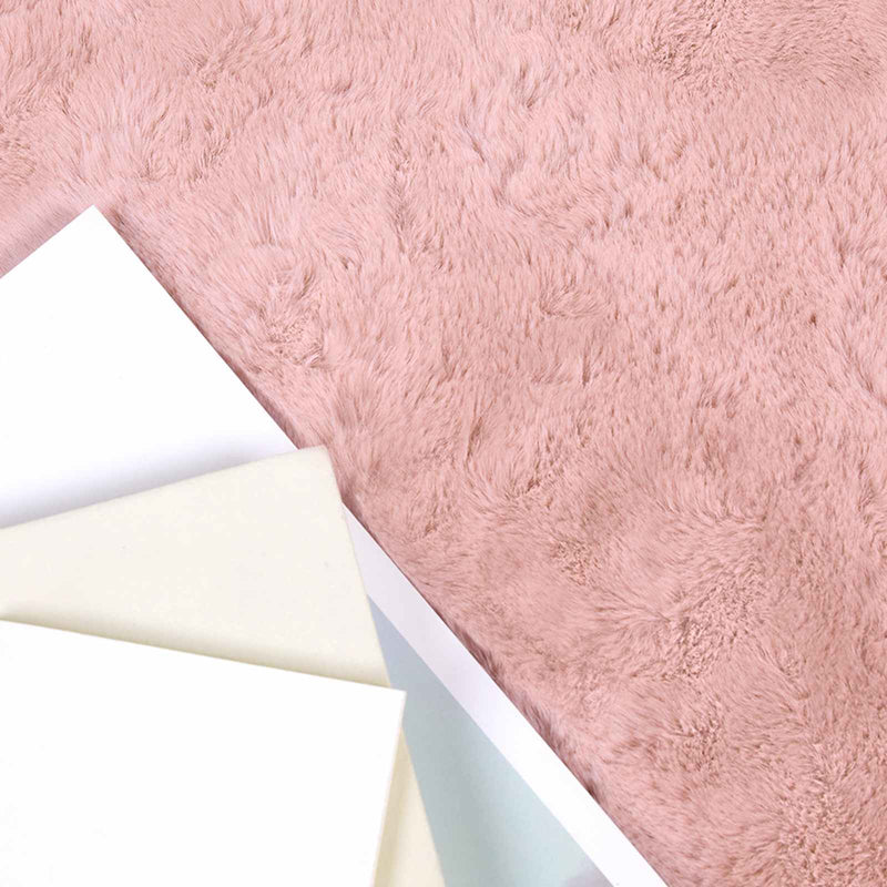 Afbeelding laden in galerijviewer, Vidaxl antislip vloerkleed van imitatie konijnenbont olite roze
