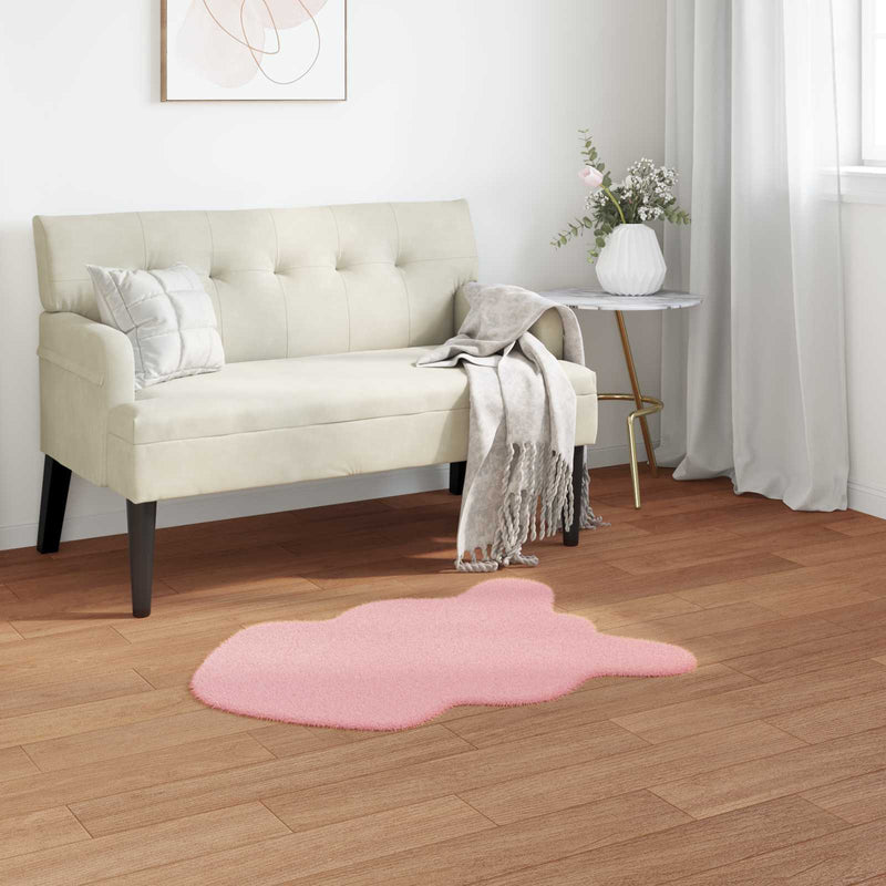 Afbeelding laden in galerijviewer, Vidaxl antislip vloerkleed van imitatie konijnenbont olite roze
