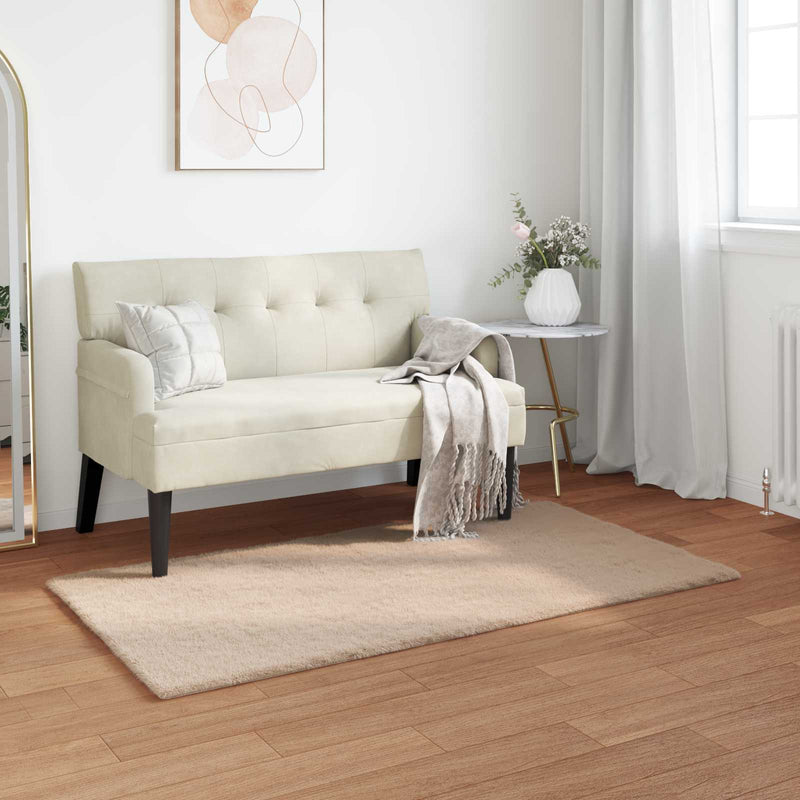 Afbeelding laden in galerijviewer, Vidaxl antislip vloerkleed van imitatie konijnenbont olite taupe
