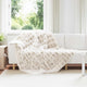 Vidaxl neppels konijnenbont deken olite wit 150 x 220 cm polyester