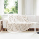 Vidaxl neppels konijnenbont deken olite wit 240 x 270 cm polyester