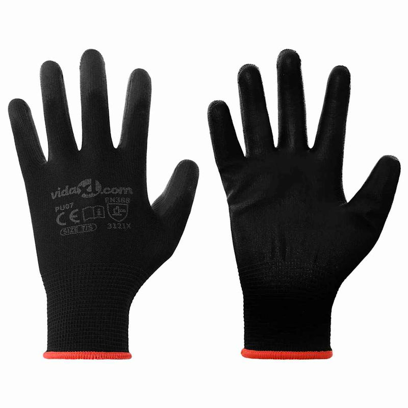 Afbeelding laden in galerijviewer, Vidaxl werkhandschoenen 24 pcs zwart 7 s polyester

