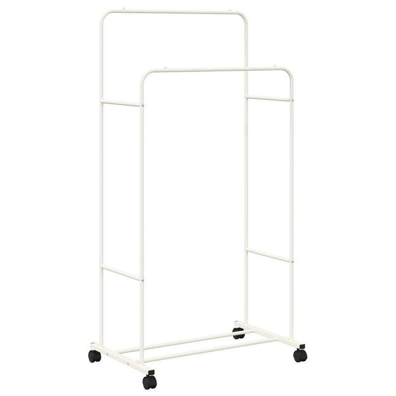 Afbeelding laden in galerijviewer, Vidaxl kledingrek effen wit 80 x 53 x 156 cm
