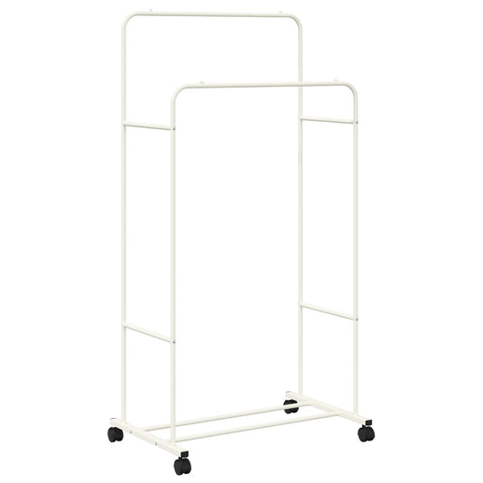 Vidaxl kledingrek effen wit 80 x 53 x 156 cm