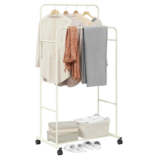 Vidaxl kledingrek effen wit 80 x 53 x 156 cm