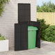 Vidaxl afvalbak box zwart 65 x 80 x 115 cm polyetheen