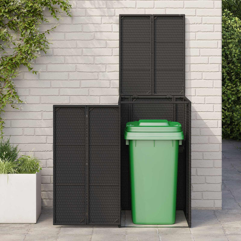 Afbeelding laden in galerijviewer, Vidaxl afvalbak box zwart 65 x 80 x 115 cm polyetheen
