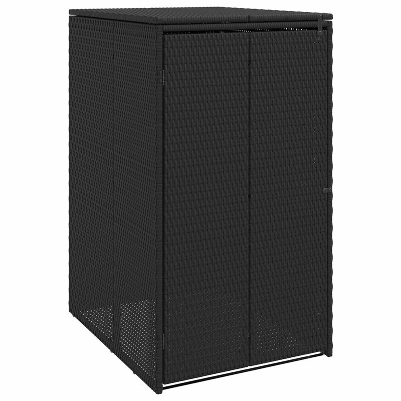 Afbeelding laden in galerijviewer, Vidaxl afvalbak box zwart 65 x 80 x 115 cm polyetheen
