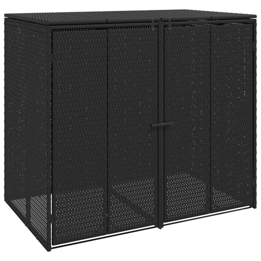 Vidaxl afvalbak box 2 pcs zwart 65 x 80 x 115 cm polyetheen