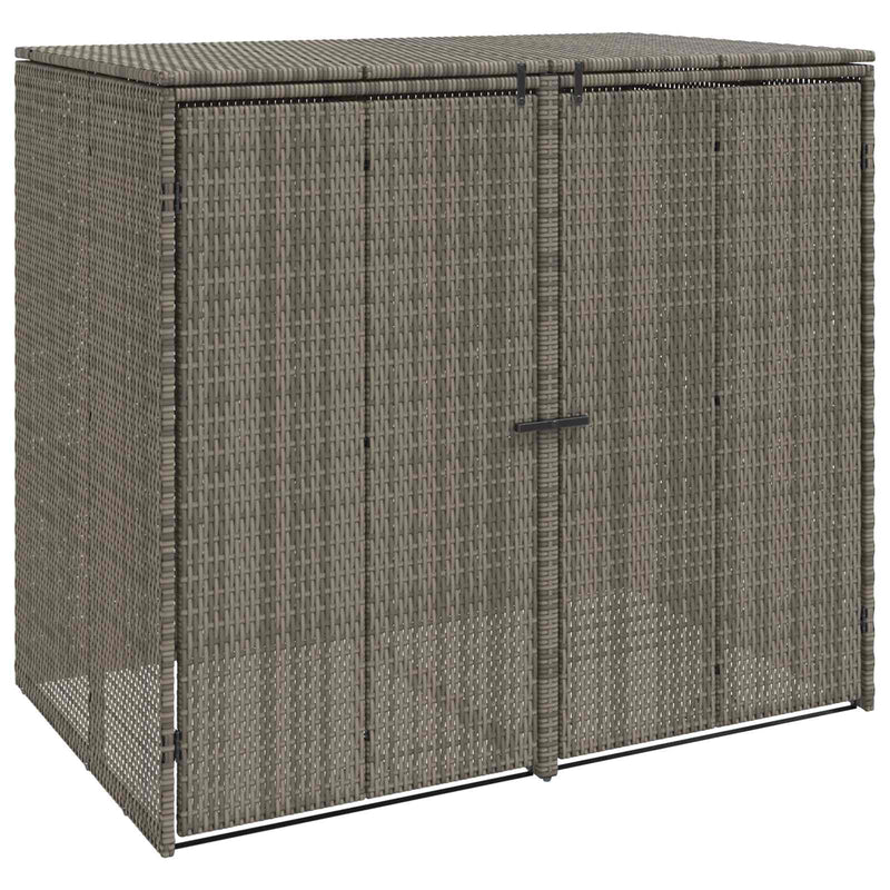 Afbeelding laden in galerijviewer, Vidaxl afvalbak box 2 pcs grijs 65 x 80 x 115 cm polyetheen
