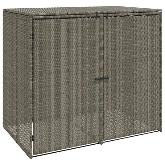 Vidaxl afvalbak box 2 pcs grijs 65 x 80 x 115 cm polyetheen