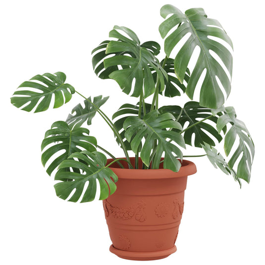 Vidaxl plantenpotten 6 pcs baksteenrood ø 26 x 21.5 cm kunststof