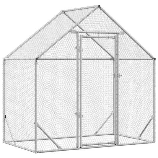 Vidaxl kippenhok zilver 170 x 100 x 177 cm gegalvaniseerd staal