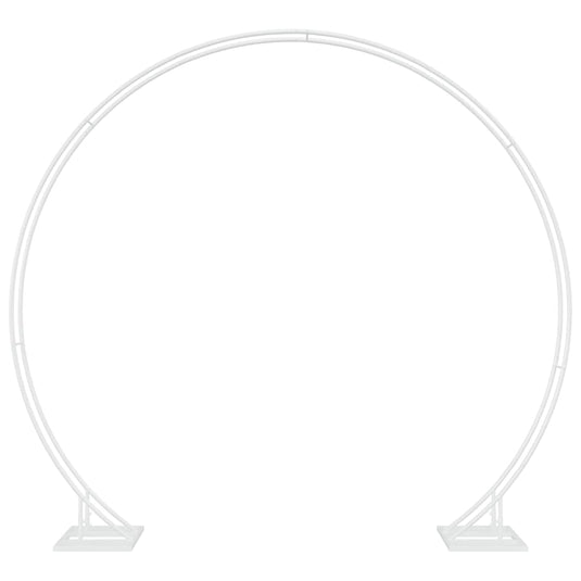 Vidaxl trouwrand wit 220 x 45 x 200 cm staal