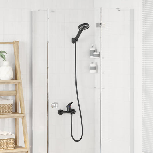 Vidaxl doucheset zwart g 1 2 inch