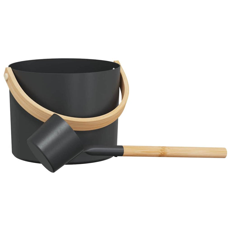 Afbeelding laden in galerijviewer, Vidaxl sauna accessoire set 2 pcs zwart
