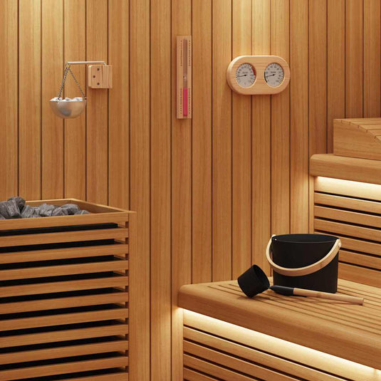 Vidaxl sauna accessoire set 5 pcs zwart
