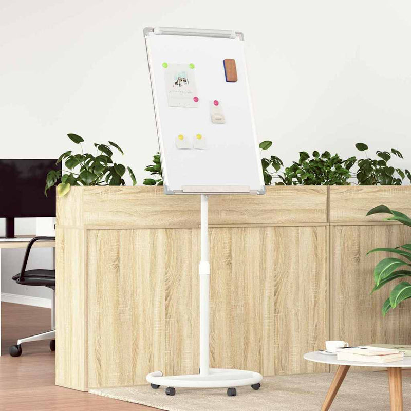 Afbeelding laden in galerijviewer, Vidaxl magnetisch whiteboard grijs en wit 62 x 62,5 x 197 cm eps
