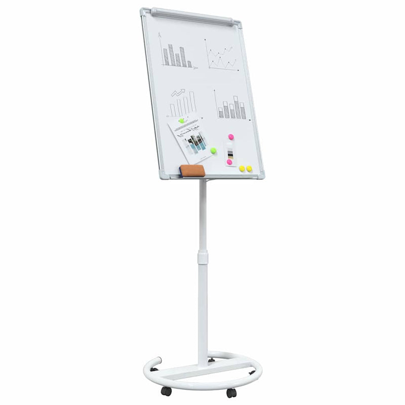 Afbeelding laden in galerijviewer, Vidaxl magnetisch whiteboard grijs en wit 62 x 62,5 x 197 cm eps
