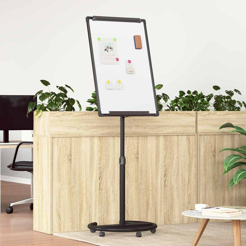 Afbeelding laden in galerijviewer, Vidaxl magnetisch whiteboard zwart en wit 62 x 62,5 x 197 cm eps
