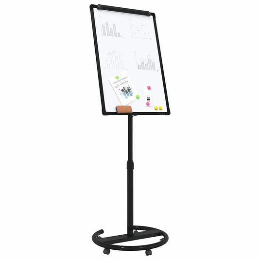Vidaxl magnetisch whiteboard zwart en wit 62 x 62,5 x 197 cm eps