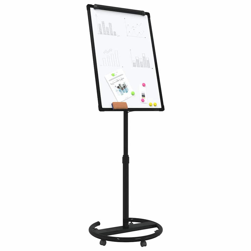 Afbeelding laden in galerijviewer, Vidaxl magnetisch whiteboard zwart en wit 62 x 62,5 x 197 cm eps
