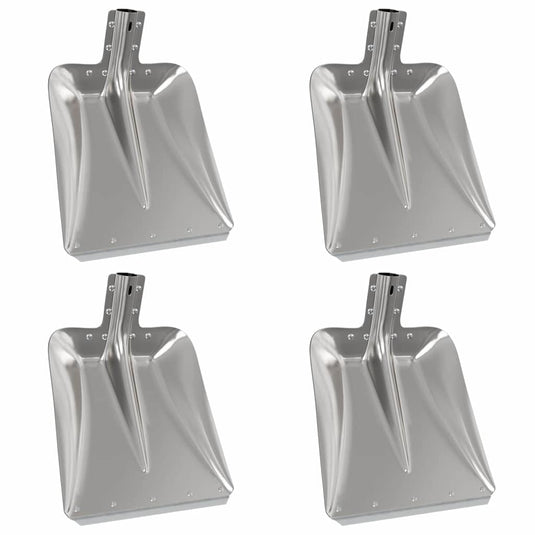Vidaxl schep hoofd 4 pcs zilver 45 x 38 cm aluminium