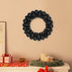 Vidaxl kerstbal kransen 2 pcs zwart 33 x 33 x 7 cm polystyreen