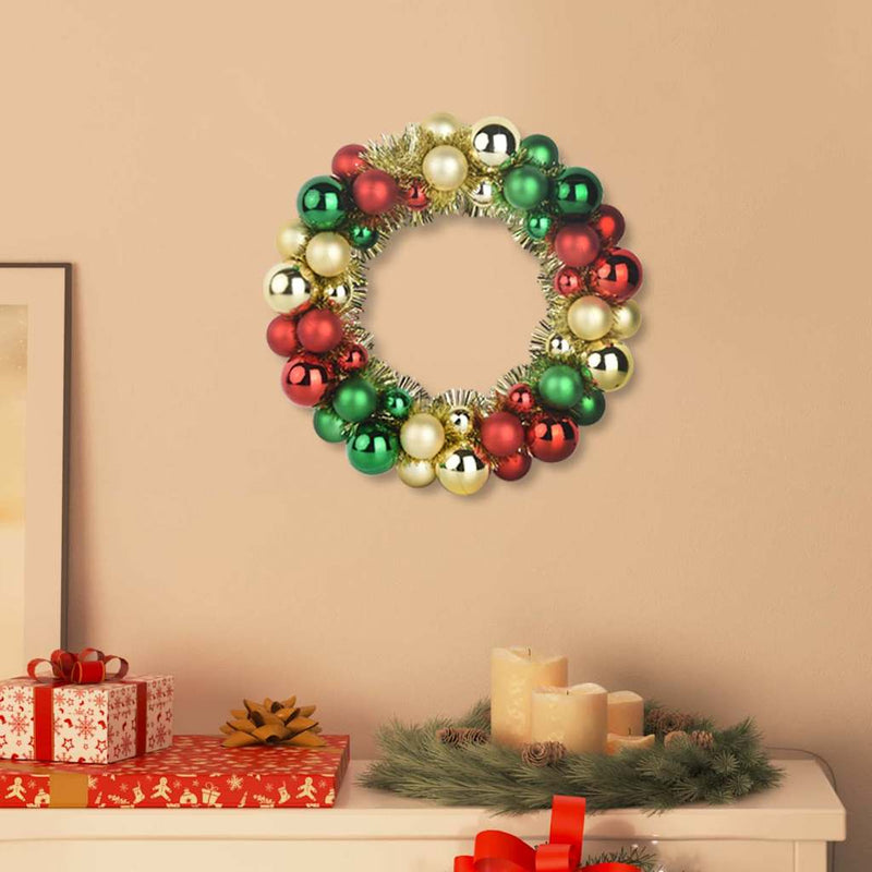 Afbeelding laden in galerijviewer, Vidaxl kerstbal kransen 2 st multikleur 33 x 33 x 7 cm polystyreen
