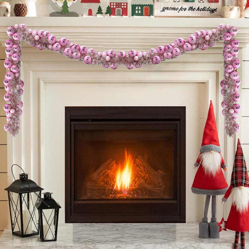 Afbeelding laden in galerijviewer, Vidaxl kerstbal guirlande roze 186 cm polystyreen
