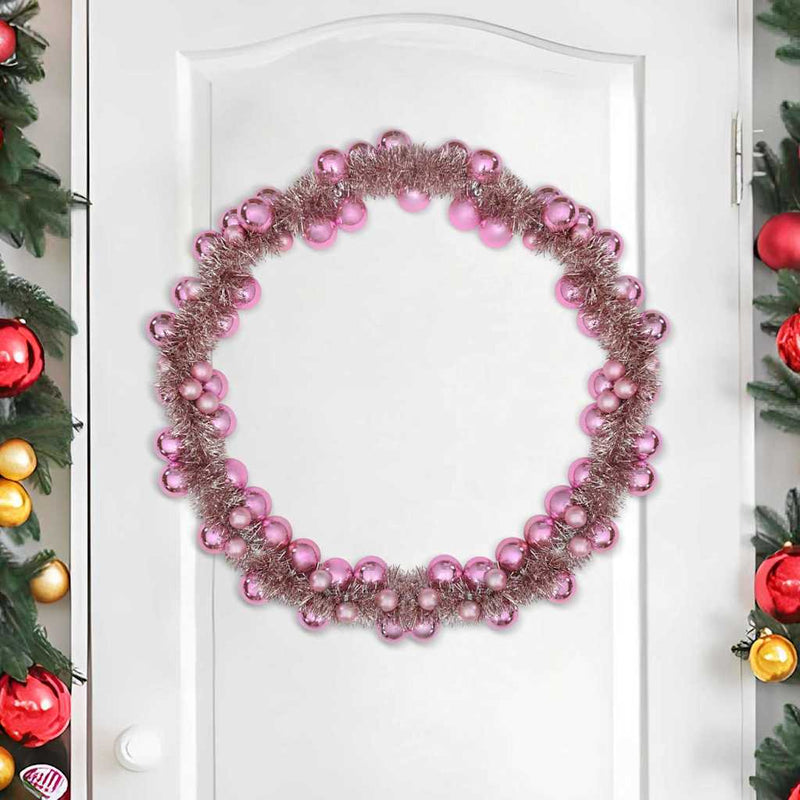 Afbeelding laden in galerijviewer, Vidaxl kerstbal guirlande roze 186 cm polystyreen
