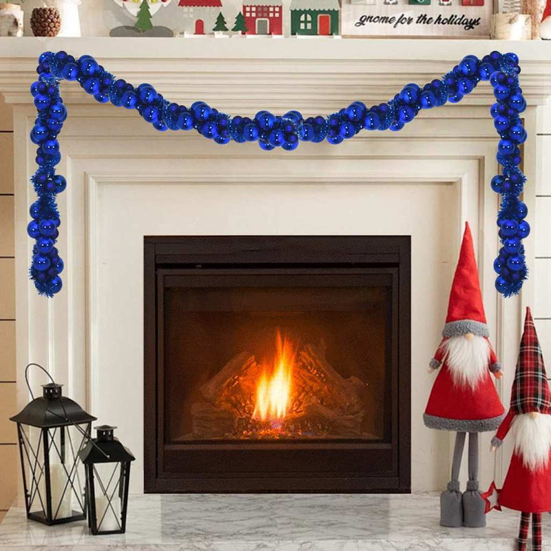 Afbeelding laden in galerijviewer, Vidaxl kerstbal guirlande blauw 186 cm polystyreen
