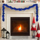 Vidaxl kerstbal guirlande blauw 186 cm polystyreen