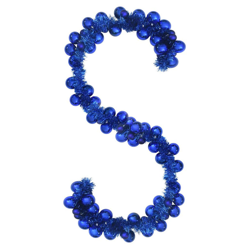 Afbeelding laden in galerijviewer, Vidaxl kerstbal guirlande blauw 186 cm polystyreen
