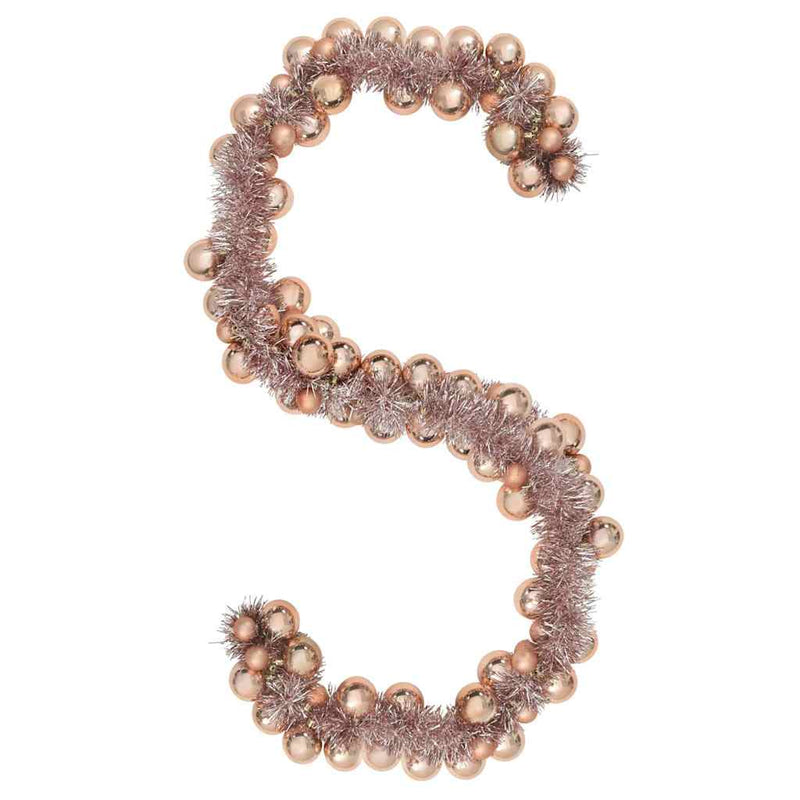 Afbeelding laden in galerijviewer, Vidaxl kerstbal guirlande led's rose gold 186 cm polystyreen
