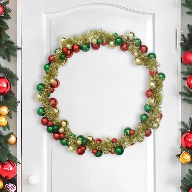 Afbeelding laden in galerijviewer, Vidaxl kerstbal guirlande multikleur 186 cm polystyreen
