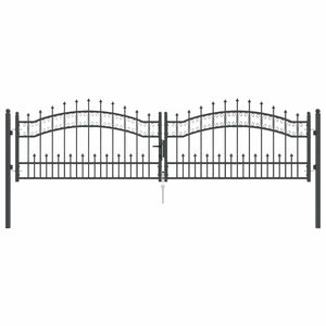 Vidaxl hekpoort met spear boven kampen 305 x 75 cm vergrendelbaar