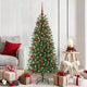 Vidaxl kerstbal set met 150 led 61 pcs rood kunststof