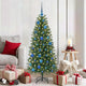 Vidaxl kerstbal set met 150 led 61 pcs blauw kunststof