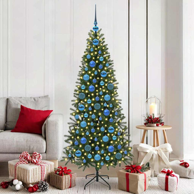 Afbeelding laden in galerijviewer, Vidaxl kerstbal set met 300 led 120 pcs blauw kunststof

