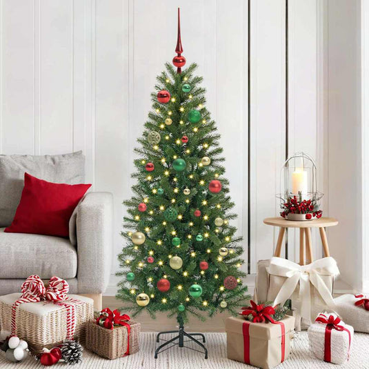 Vidaxl kerstbal set met 150 led 61 pcs multikleur kunststof