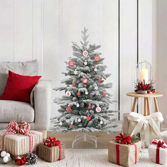 Vidaxl kerstbal set 40 pcs rood en wit kunststof