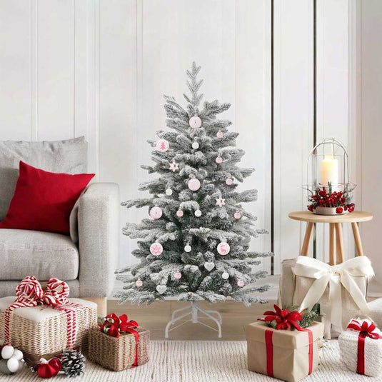 Vidaxl kerstbal set 40 pcs wit en roze kunststof