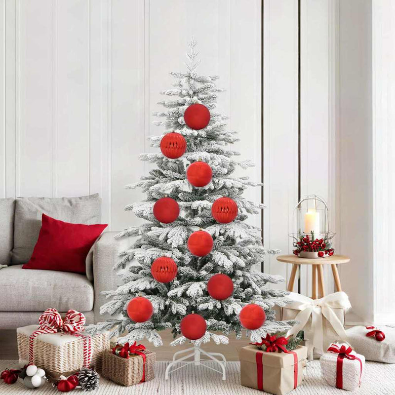 Afbeelding laden in galerijviewer, Vidaxl kerstbalset xl 9 pcs rood kunststof
