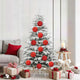 Vidaxl kerstbalset xl 9 pcs rood kunststof