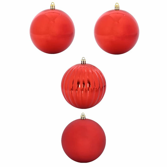 Vidaxl kerstbal set xxl 4 pcs rood kunststof